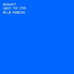 #0066FF - Blue Ribbon Color Image